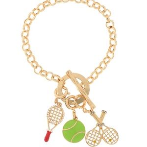Tennis Theme Charm  Bracelet